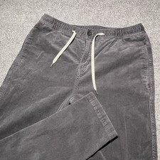 Vuori Optimist Pants Mens Large Gray Corduroy Elastic Waist Drawstring V440