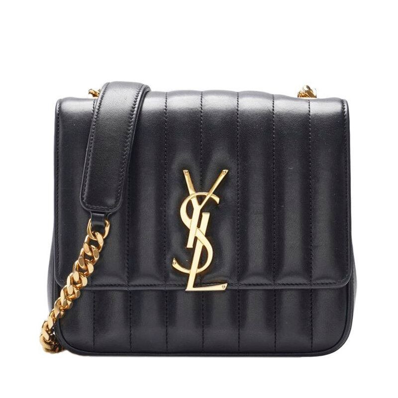 Borsa a tracolla media Saint Laurent nera Vicky catena oro 12345 140919327