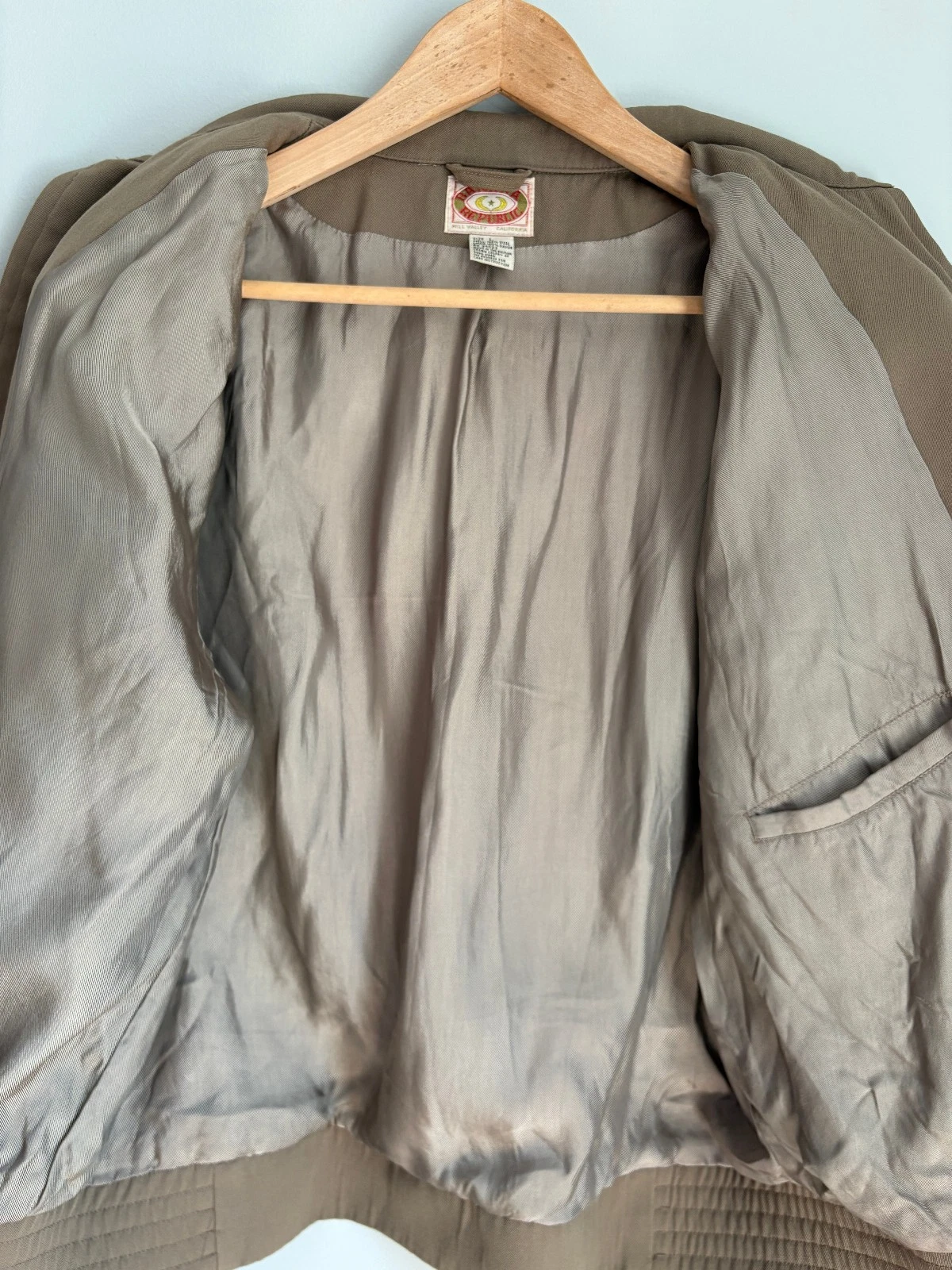 Vintage 80s Banana Republic Mill Valley Wool Field Jacket/Pampas style - Mens L image 8