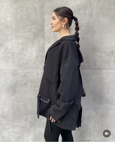 H4 Damen Übergröße Funky Oversized Jacke 20/40 | Made in Turkey Trendy - Bild 4 von 8