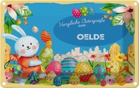 Blechschild 20X30 Cm OstergrüßE Oelde Ostern Gruß Deko Geschenk Metall Schild