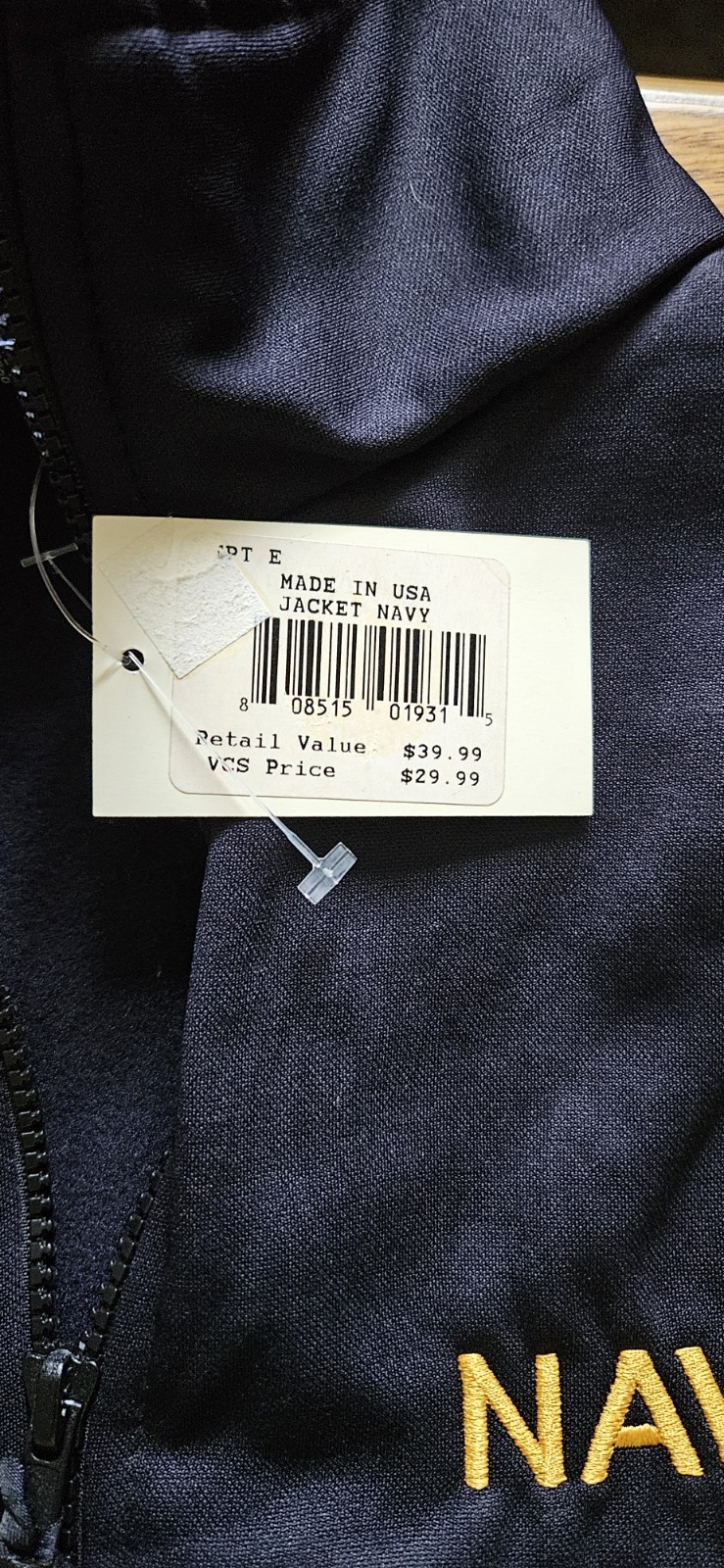 JWM Wholesale Inc Dark Blue Navy 1/4 Zip Pullover Long Sleeve Size Adult M