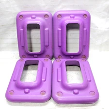 4 ORIGINAL CIRCUIT SIZE AEROBIC THE STEP PLATFORM RISERS 10x14 PURPLE