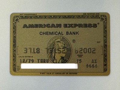 American Express Credit Card 1980 Exp USA Gold Chemical Bank 666