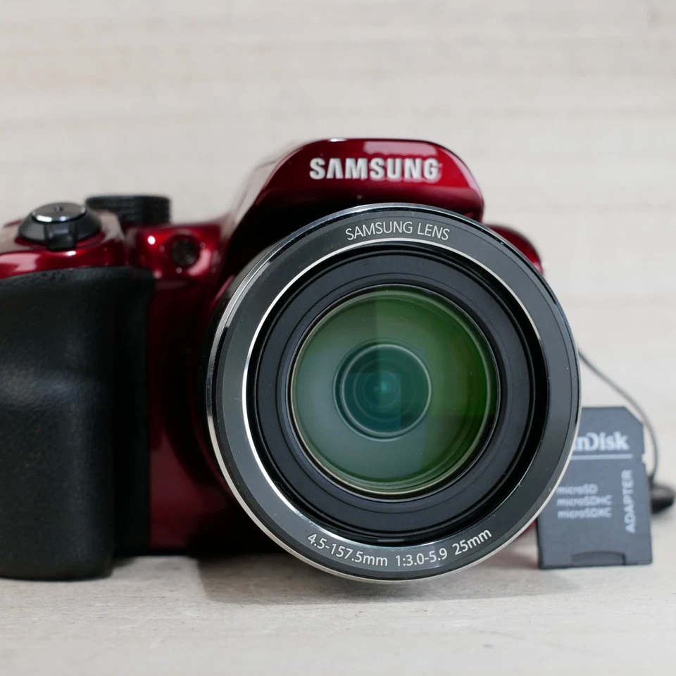 Цифровая камера Samsung WB1100F 16,2 Мп 35-кратный оптический зум мост - красная ОЧЕНЬ ХОРОШАЯ - Изображение 2 из 4