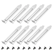 PCI Slot Cover Dust Filter, 10 Pcs Blanking Plate Expansion Blank Plate Silver