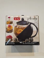 Primula 1/2 Moon Teapot Removable Infuser Blooming Loose Leaf Tea Maker 40 Oz
