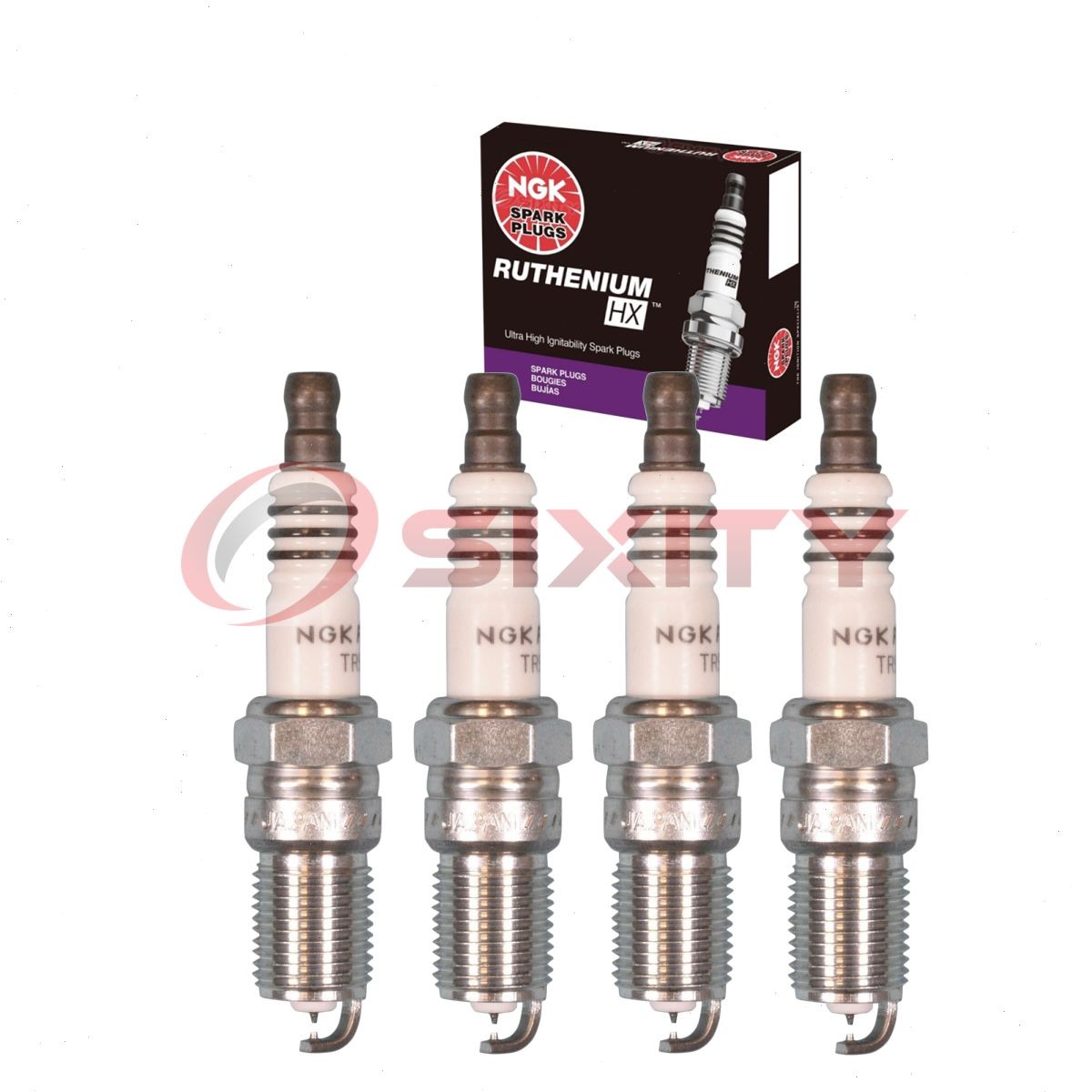 4 pcs NGK Ruthenium HX Spark Plugs for 1997-1999 Chevrolet Malibu 2.4L L4 - hl