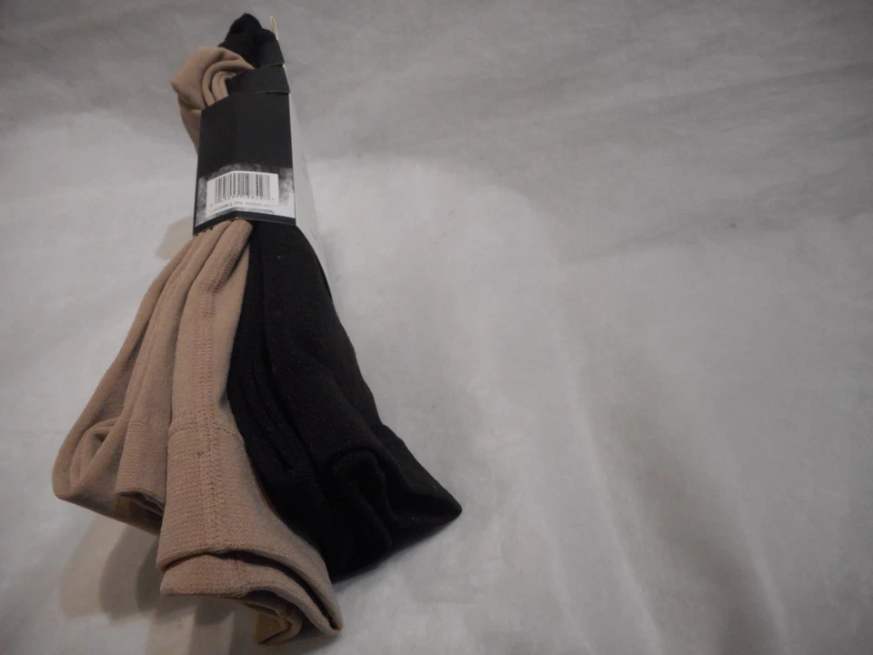 Medias Nine WEST para mujer sin pies forradas de vellón 2 pares beige/negro talla S/M y L/XL Foto 4 de 4