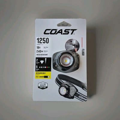 Coast FL86R 1250 Lumens LED Rechargeable Headlamp Flashlight