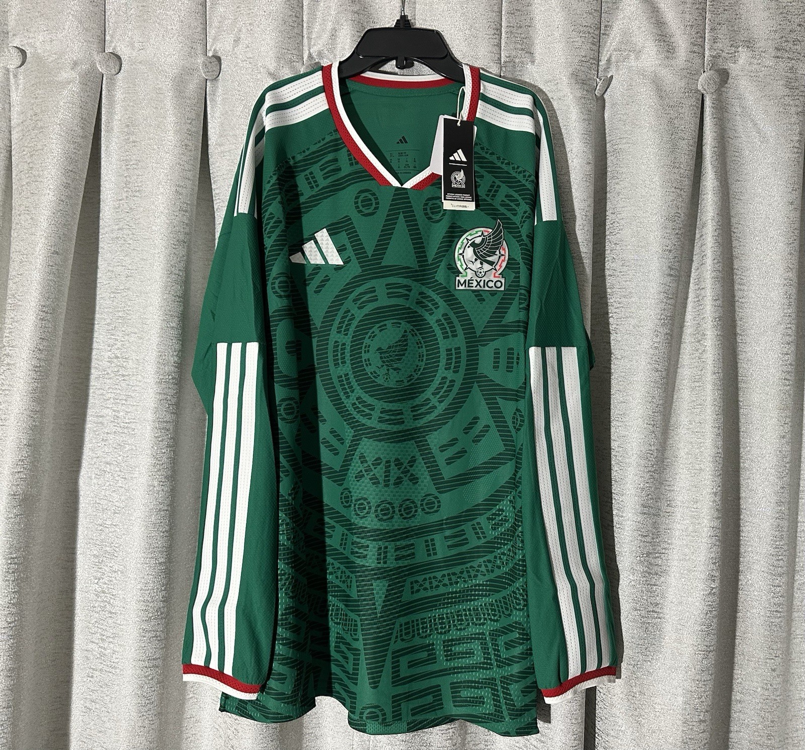 Mexico 26/27 Home Long Sleeve Adidas Climacool+ Authentic Jersey Size XL NWT