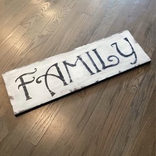 Rustic Distressed Wooden  FAMILY  Hanging Wall Farmhouse Decor