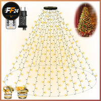 Lichterkette 400 LED 2,5M 8 Modi Timer Wasserdicht FüR Weihnachtsbaum Warmweiß