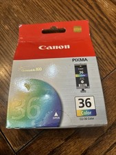 Genuine Canon Pixma 36 Color Ink Cartridge Chromalife 100 CLI-36 NEW SEALED READ