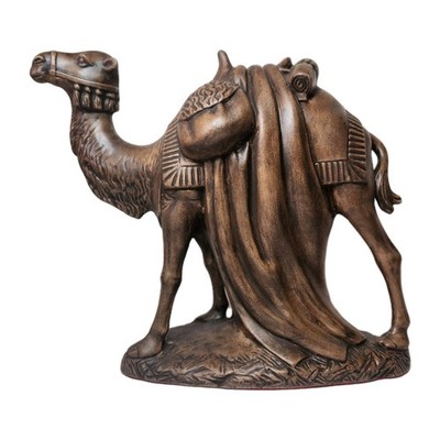 VTG Holland Mold Camel Ceramic Nativity  Standing 9  Long Painted 70s Granny 