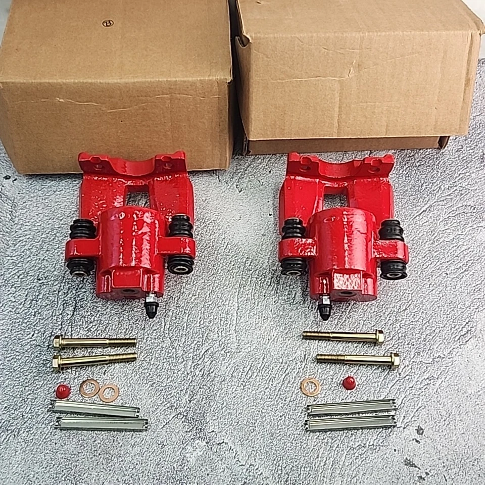 PowerStop S4914 se adapta a pinzas de freno traseras traseras traseras diestras derechas Chrysler Pacifica 2004-2008 rojas Foto 3 de 4