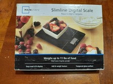 Báscula de cocina digital Mainstays Slimline pantalla LCD báscula de alimentos ¡funciona muy bien!