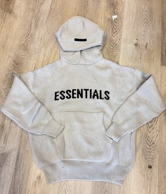 FEAR OF GOD KNIT HOODIE ニット パーカー　S 7th Fear of god Essentials Pistachio Knit Hoodies | eBay