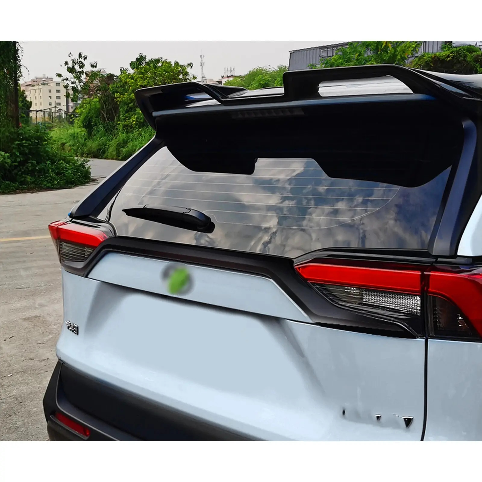 Exterior Rear Trunk Upper Lid Cover Trim For Toyota RAV4 2019-2025 Glossy Black