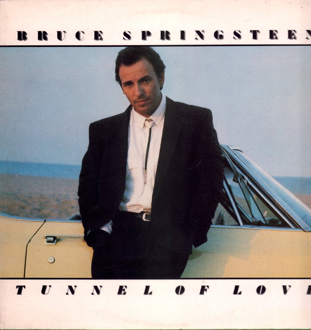 Bruce Springsteen Tunnel of Love LP vinyl UK Cbs 1987 red label issue LP with