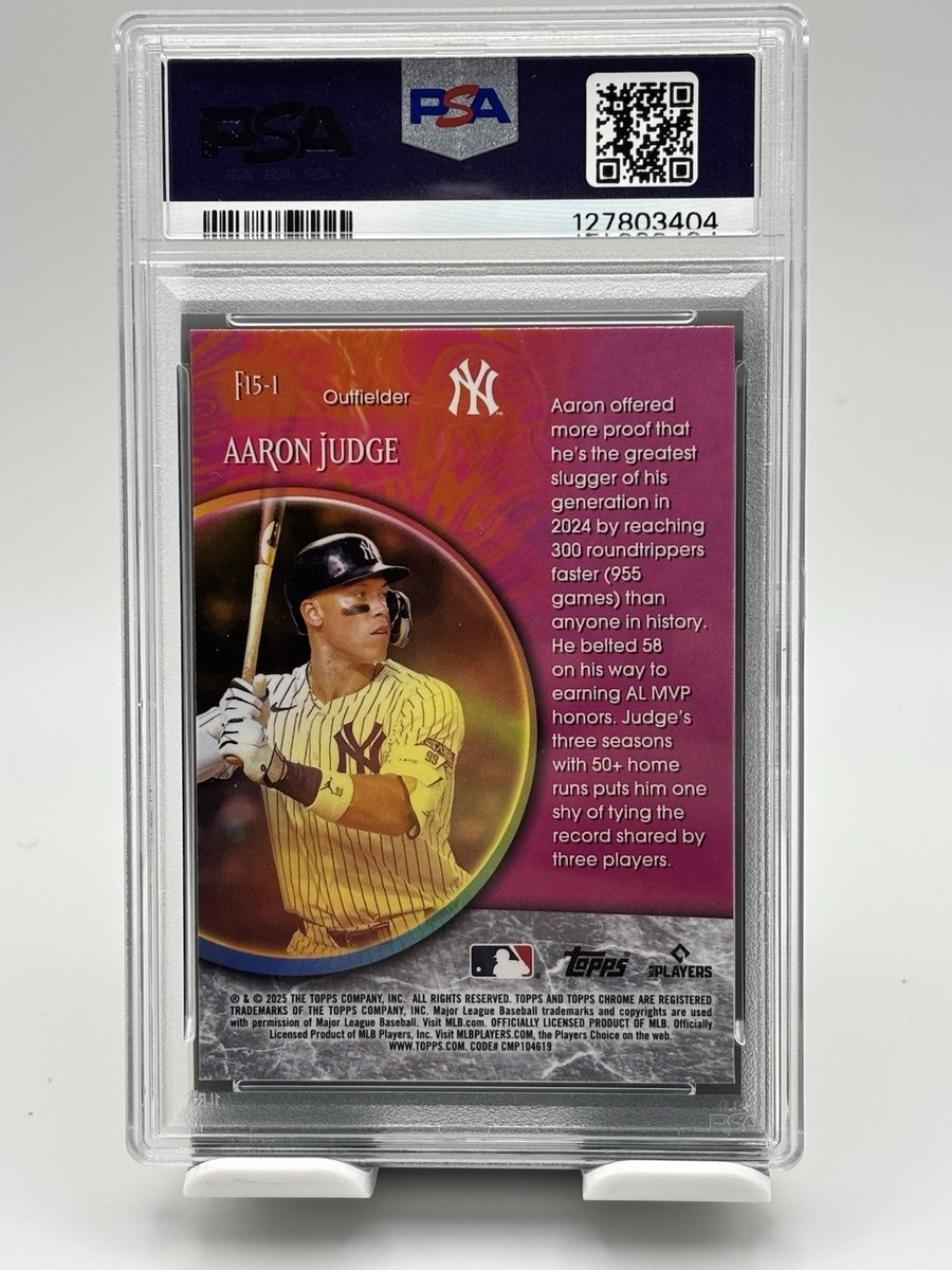 2025 Topps Chrome - Aaron Judge #F15-1 Fortune 15 PSA 9 Yankees | eBay