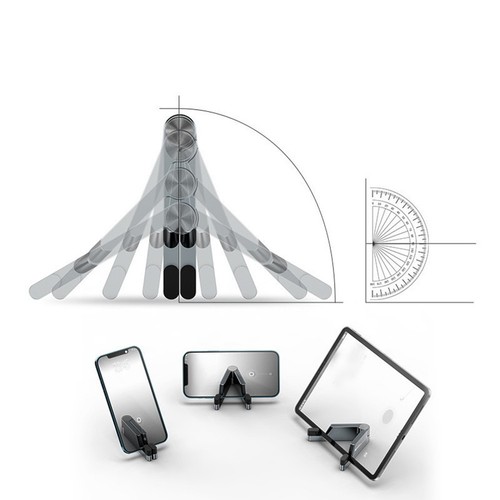 Support Téléphone Aluminium Design Compact Réglable pour Tous Téléphones et - Photo 12 sur 15