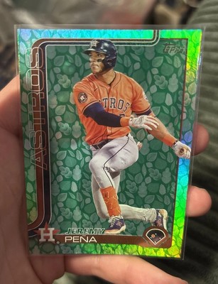 Jeremy Pena 2025 Topps (SP) Green Holiday Easter Foil #307 Houston Astros