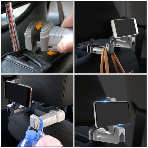 Mobile Phone Holder Hook Hooks for Car Seat Headrest Back Storage - 第 8/12 張圖片