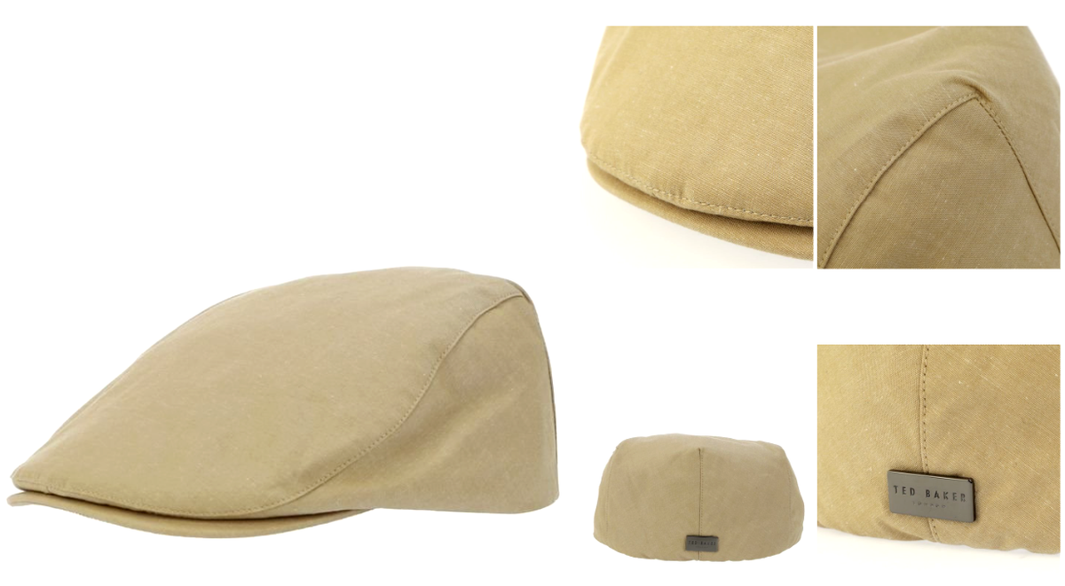 Ted Baker Flat Cap Mens Size S/M Hat Tan [Beige] Beret Cotton mix - Main Image