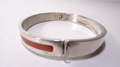 Designer Damen Sterling Splitter Emaille Scharnier Manschette Armband - Bild 2 von 6
