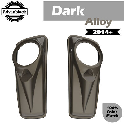 Advanblack 8'' Saddlebag Speaker Lids DARK ALLOY For Harley Touring 14+