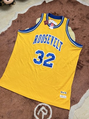 Authentic Legendary Game Roosevelt Dr. J Julius Erving Yellow Jersey 52 HS 2XL