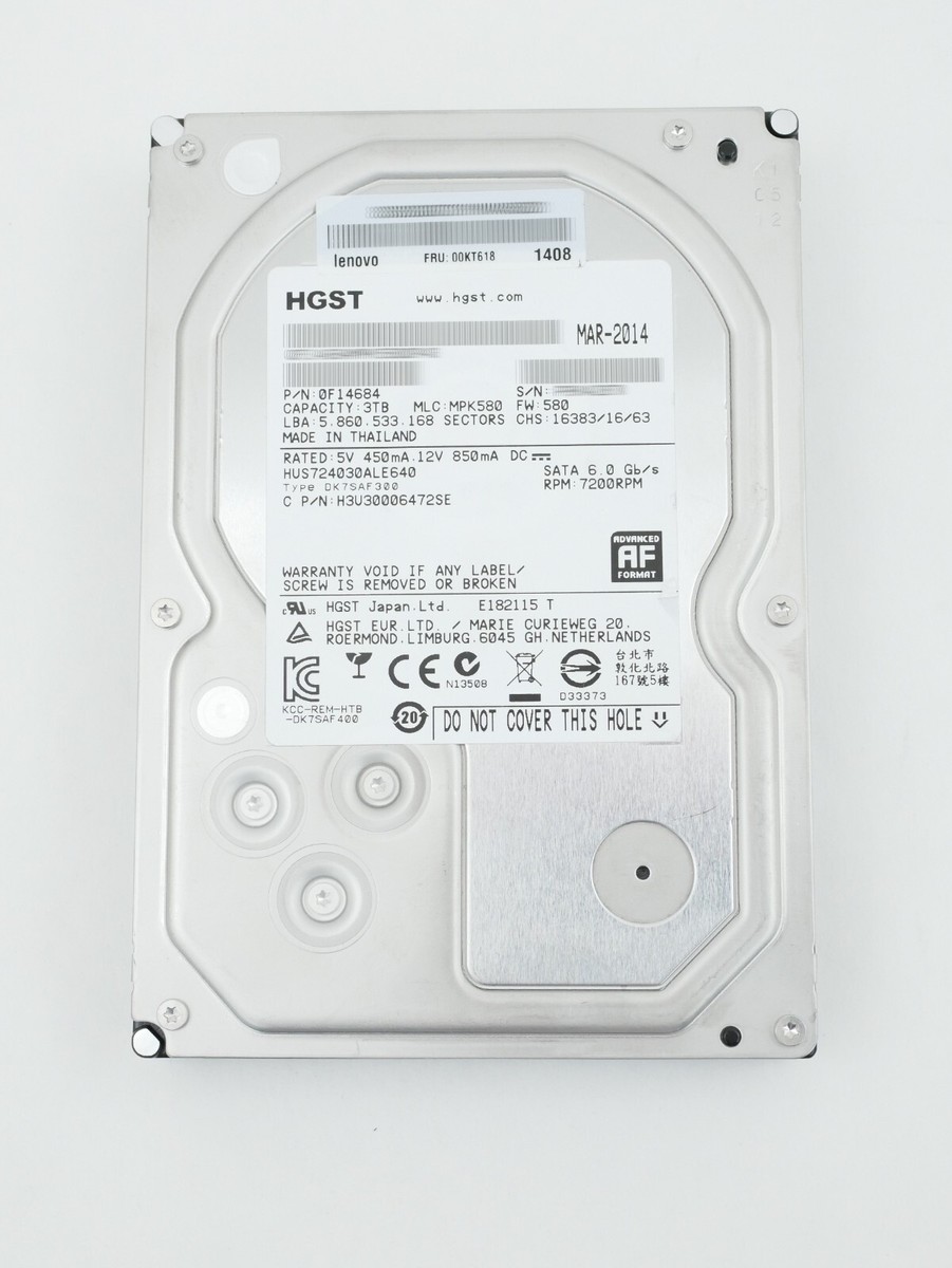 Lenovo HGST 3TB SATA 6Gb/s 7200 RPM 3.5