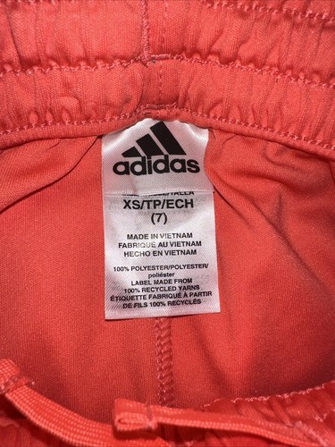 Adidas Boys' Elastic Waistband Bar Shorts-Semi Turbo-SizeXS(7)-New with Tags - Picture 4 of 4