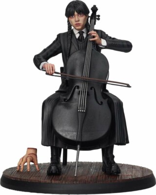 ADDAMS FAMILY - Wednesday With Cello And Thing Pvc Figure SDTOYS
