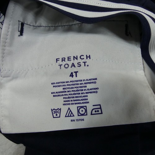French Toast Pants Girls 4T Navy Blue Pull On Twill School Uniform Elastic - Picture 3 of 8