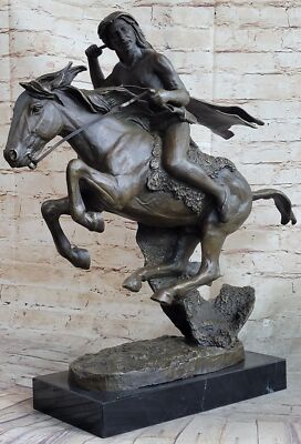 100% Echt Bronze Mit The Lost Wachs Prozess, CM The Cheyenne Von Remington