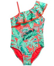 Breaking Waves Girls Tropic Paradise 1-Pc Single Shoulder Swimsuit 7 mbw370003