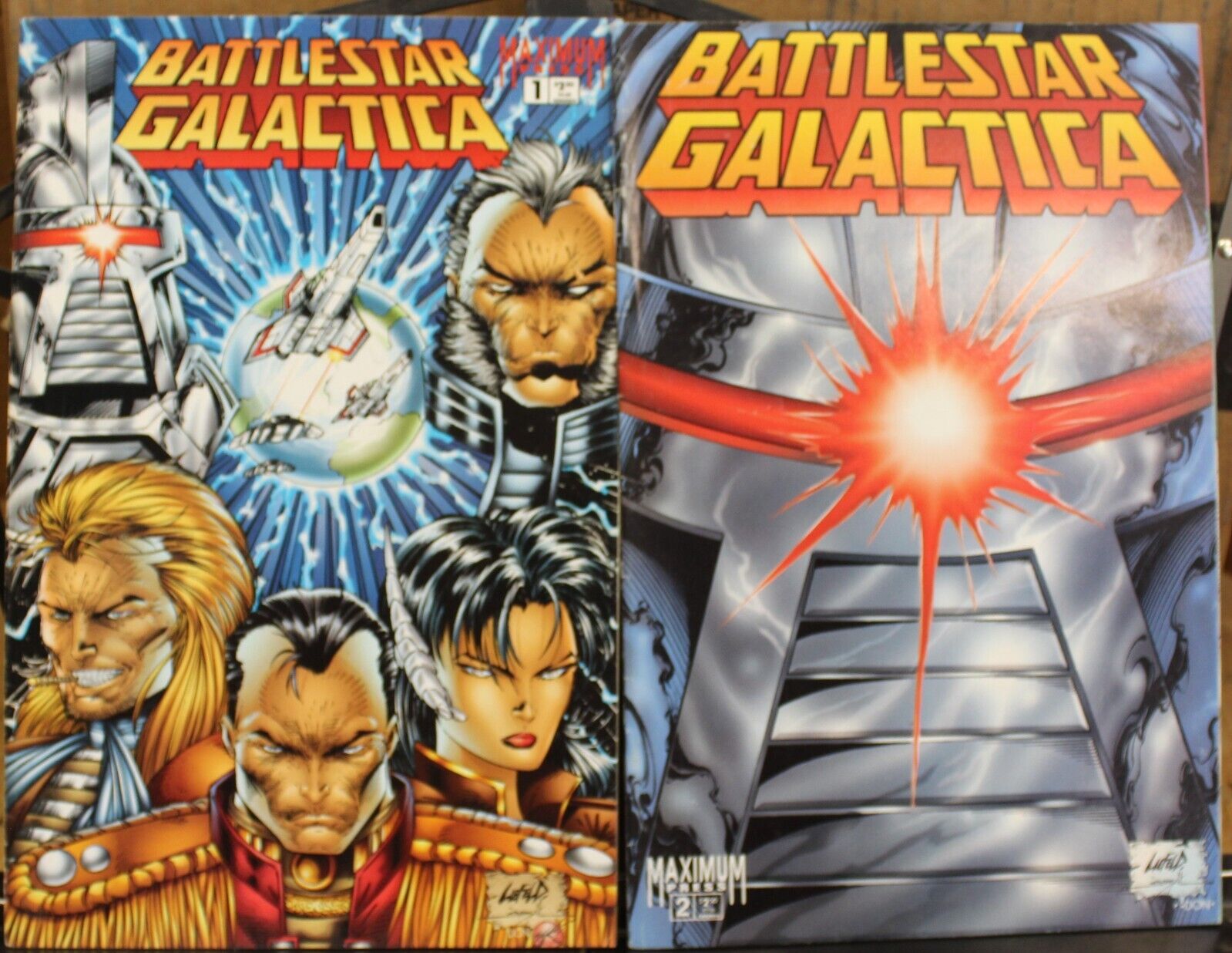 Battlestar Galactica #1 To 4, Maximum Press, Rob Liefeld, 1995, Starbuck, Apollo