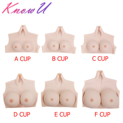 KnowU A-H Cup Silicone Breast Form Open Back For Crossdresser Cosplay Drag Queen