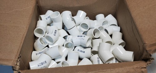 Qty. 50 Charlotte Pipe 3/4 in. PVC Schedule 40, 45-Degree S x S Elbow NEW.