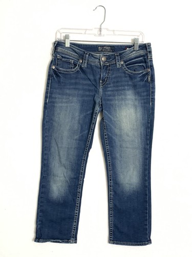 Silver Aiko Women's Size 29W 22L Capri 