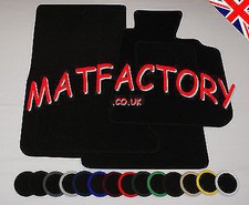 Tailored For ALFA GTV & SPIDER 1996-2005 black car mats A11 COLOURED BINDING