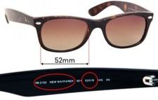 SFx Replacement Sunglass Lenses fits Ray Ban New Wayfarer RB2132 - 52mm Wide x 3