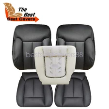 New For 2009-2014 Ford F150 Front Bottom & TOP Leather Seat Cover & Foam Cushion