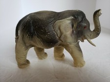 Vintage 1939 Plastic Celluloid Elephant Red Rhinestone Eyes Toy Japan