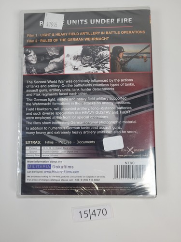 Germany at War - Battle Units Under Fire - WWII Military - DVD NEW SEALED - Picture 2 of 2