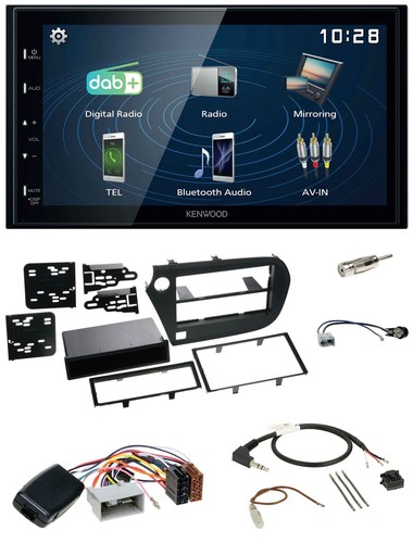 Kenwood 2DIN Bluetooth Lenkrad USB DAB Autoradio für Honda Insight ZE2 2009-2013