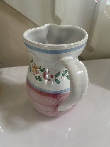 Vintage Pitcher Hand Painted In Italy - CALECA Ceramic - Picture 3 of 8