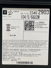 2017 CADILLAC XT5 LUXURY OEM AUDIO RADIO RECEIVER SATELLITE MODULE 23402903 17